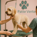 Coupe aux ciseaux canin